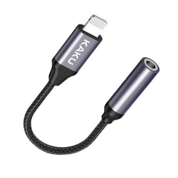 Cablu Adaptor Convertor Audio – Jack (3.5mm) la conector iPhone (Lightning) Negru – Kakusiga Cablu Adaptor Convertor Audio – Jack (3.5mm) la conector iPhone (Lightning) Negru – Kakusiga