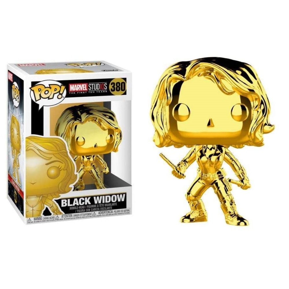 Figurina Black Widow, FunKo, POP, Marvel Studios, 9 cm, Auriu