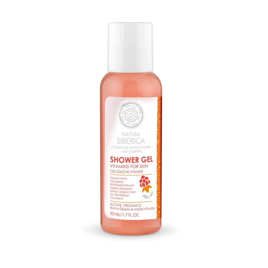 Gel de dus pentru calatorii Natura Siberica Vitamins for Skin, 50 ml