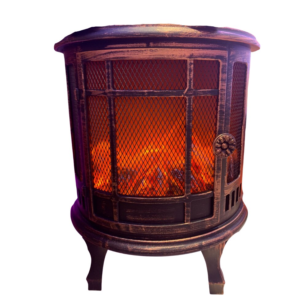 Semineu retro cu imitatie de flacara LED, 35 cm, CozyFire