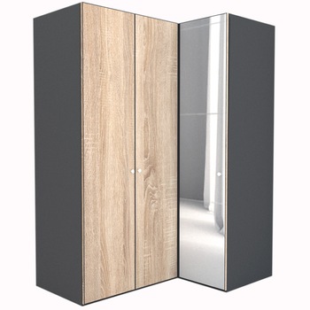 Dulap de Colt Genarom LEX Model B, Decor 3025 / Oglinda, 170-117 x 218 x 66 cm Dulap de Colt Genarom LEX Model B, Decor 3025 / Oglinda, 170-117 x 218 x 66 cm