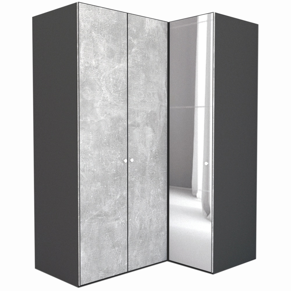 Dulap de Colt Genarom LEX Model B, Decor 4298 / Oglinda, 170-117 x 218 x 66 cm
