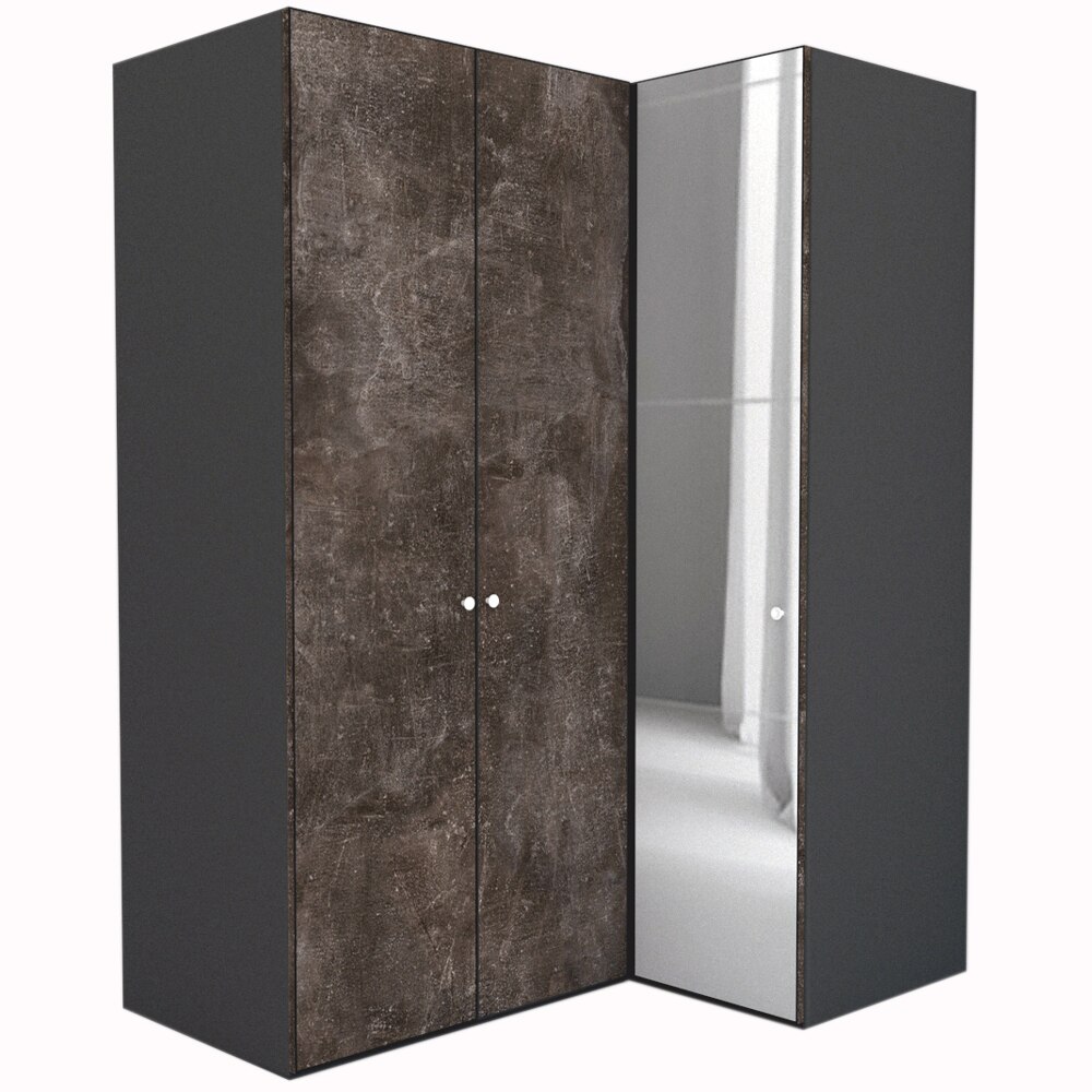 Dulap de Colt Genarom LEX Model B, Decor 4299 / Oglinda, 170-117 x 240 x 66 cm