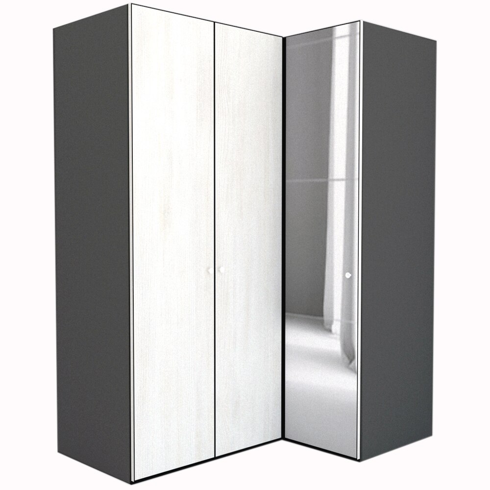 Dulap de Colt Genarom LEX Model B, Decor 8508 / Oglinda, 170-117 x 218 x 66 cm
