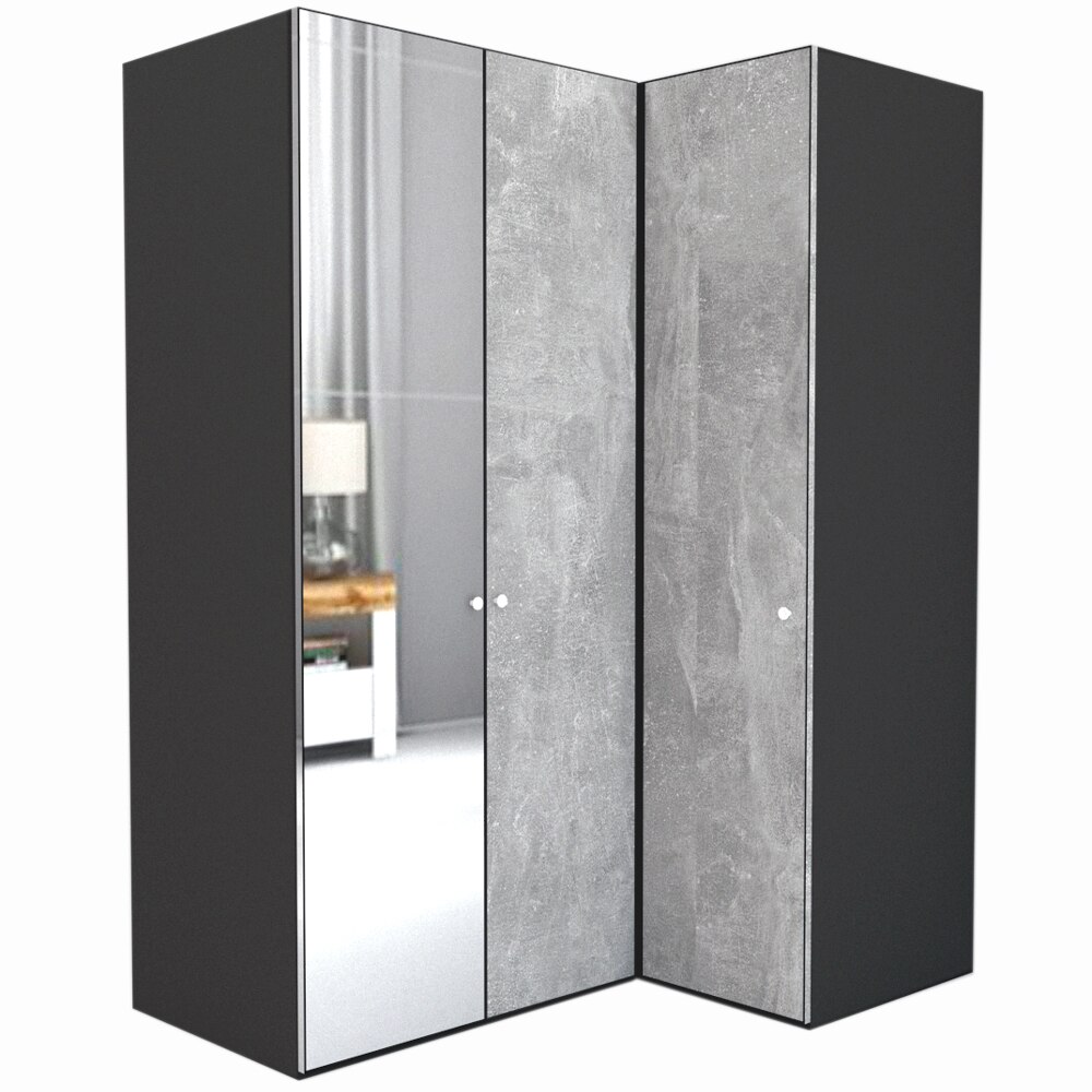 Dulap de Colt Genarom LEX Model B, Decor 4298 O / Oglinda, 170-117 x 240 x 66 cm