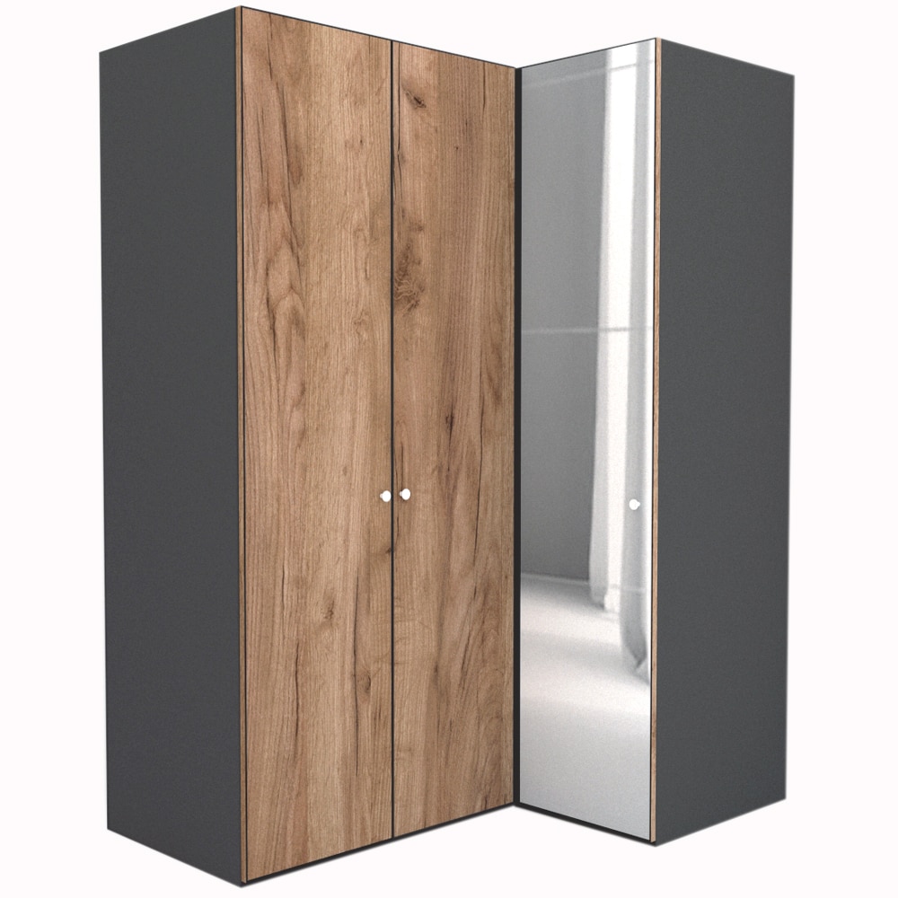 Dulap de Colt Genarom LEX Model B, Decor K004 / Oglinda, 170-117 x 218 x 66 cm
