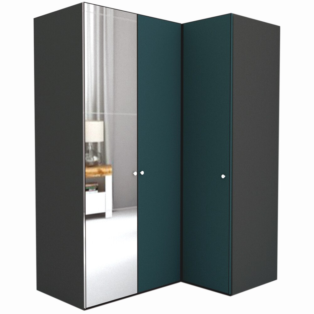 Dulap de Colt Genarom LEX Model B, Decor 0244 O / Oglinda, 170-117 x 218 x 66 cm