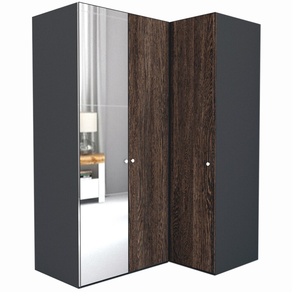 Dulap de Colt Genarom LEX Model B, Decor 7648 O / Oglinda, 170-117 x 240 x 66 cm