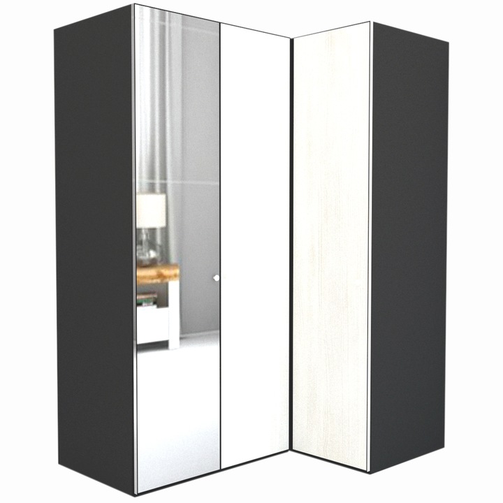 Dulap de Colt Genarom LEX Model B, Decor 8508 O / Oglinda, 170-117 x 218 x 66 cm