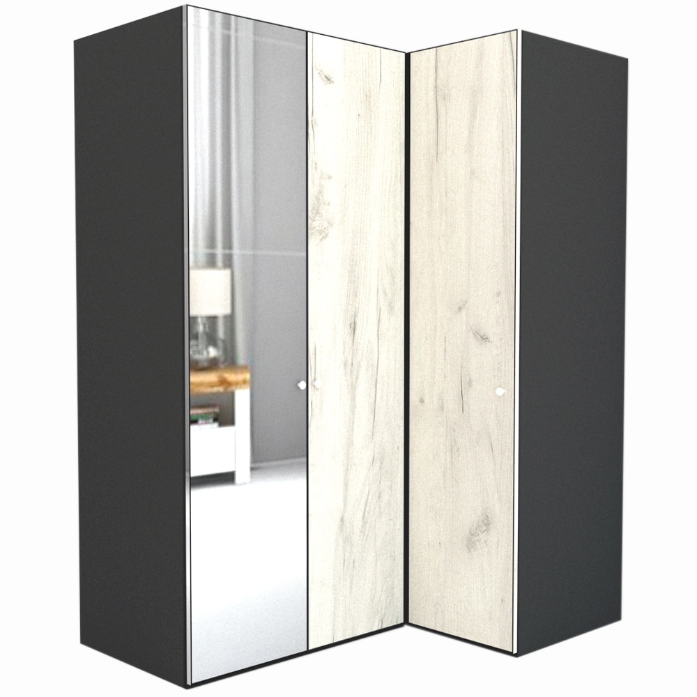 Dulap de Colt Genarom LEX Model B, Decor K001 O / Oglinda, 170-117 x 218 x 66 cm