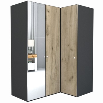 Dulap de Colt Genarom LEX Model B, Decor K002 O / Oglinda, 170-117 x 218 x 66 cm Dulap de Colt Genarom LEX Model B, Decor K002 O / Oglinda, 170-117 x 218 x 66 cm