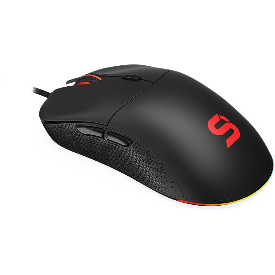 Mouse Gaming SPC Gear GEM, 3000DPI, Senzor PMW3325, Negru