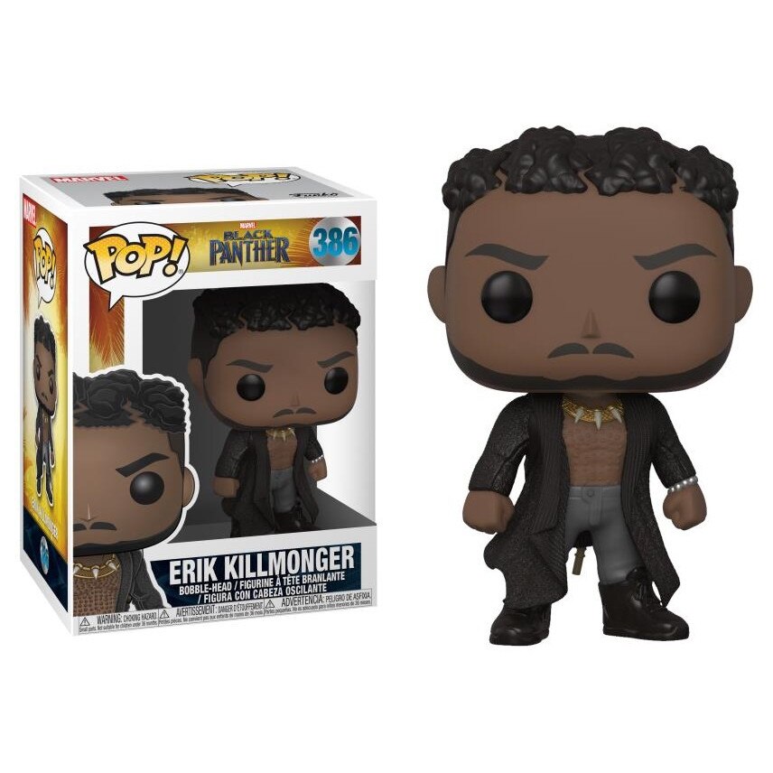 Figurina Erik Killmonger, FunKo, POP, Black Panther, 10 cm, Multicolor