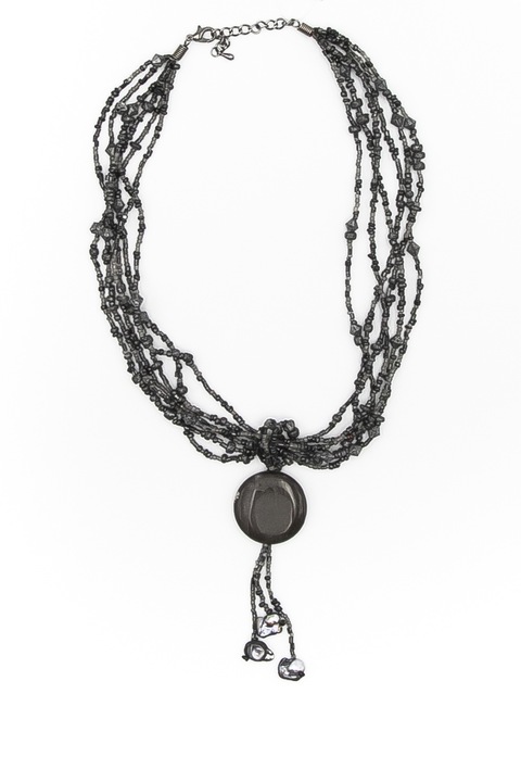 Colier, Gloria Maris, 805782 Gri inchis/Maro, 50 cm