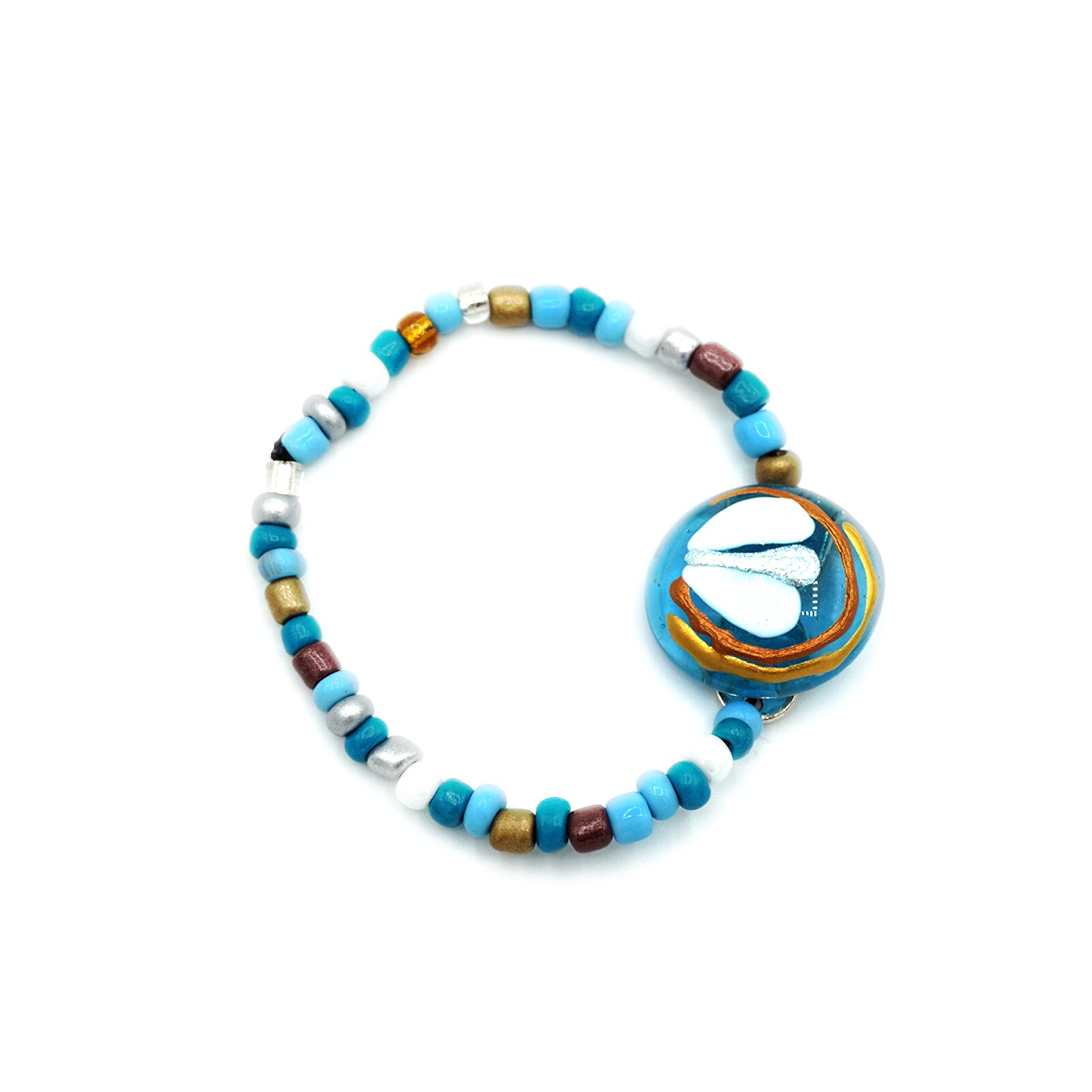 Bratara Regalo, handmade, pictat pe sticla rotunjita diforma - Ghiocel, accesorii sticla, cutie cadou