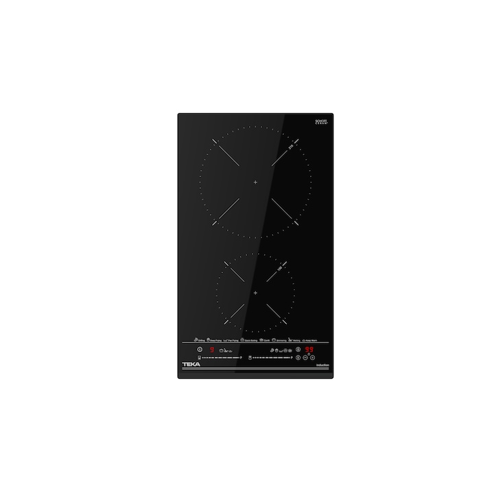 Плот Teka IZS 32600, Индукционен, 2 готварски зони, 8 CHEF MasterSense функции, Сензорно управление Multislider PRO, Скосен край