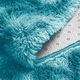 Килим Strado Shaggy Ombre 180x180, кръгъл мек плюш, светло син