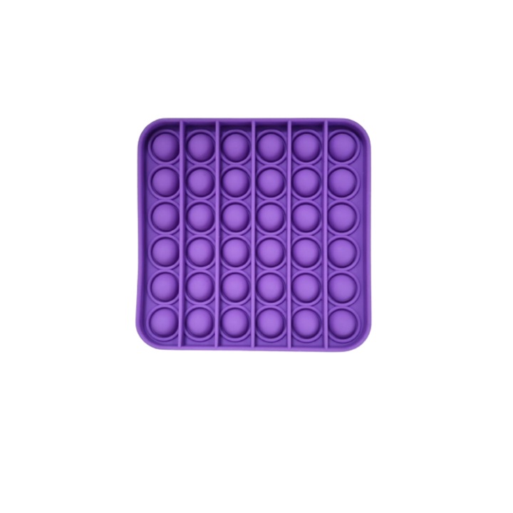 Jucarie Senzoriala Antistres PopIt Anti-anxietate Pentru Copii si Adulti Patrata Mov 12.5cm