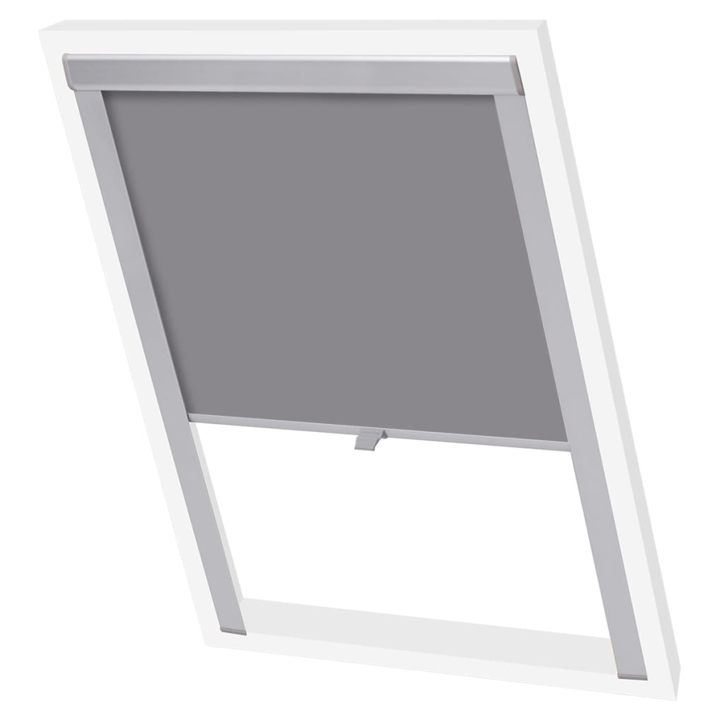 Jaluzea rulou tip Velux, vidaXL, Tesatura, mk06, 118 x 78 cm, Gri