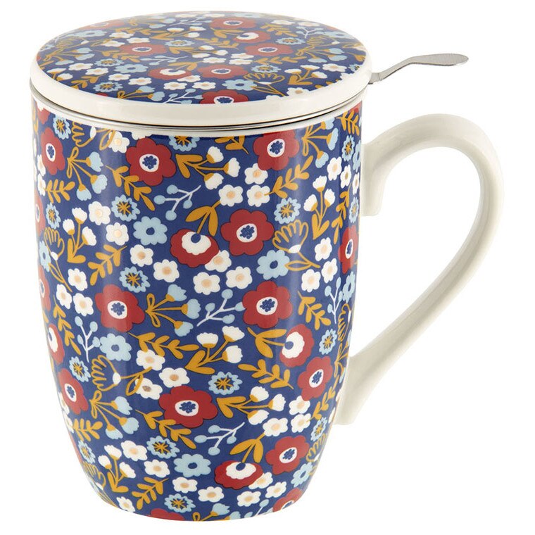 Cana cu infuzor - Liberty Hiver, Ceramica, 250 ml, Multicolor