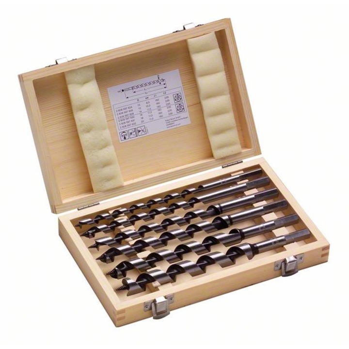 Bosch 6 részes csigafúró készlet fadobozban 235 mm (2607019322)