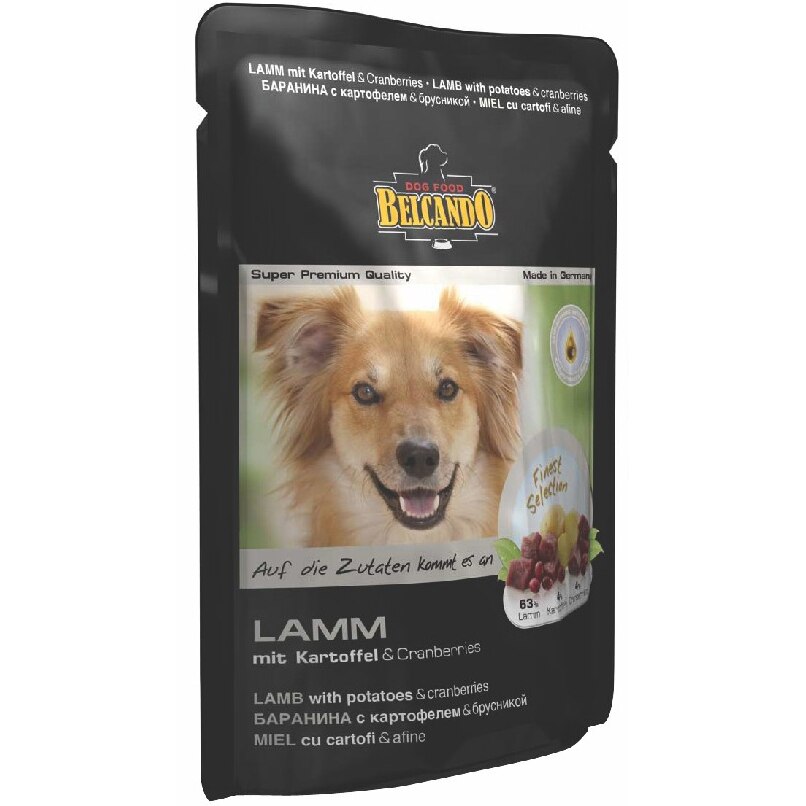 Hrana pentru Caini Belcando Plic, Miel Cartofi/Afine, 125 g