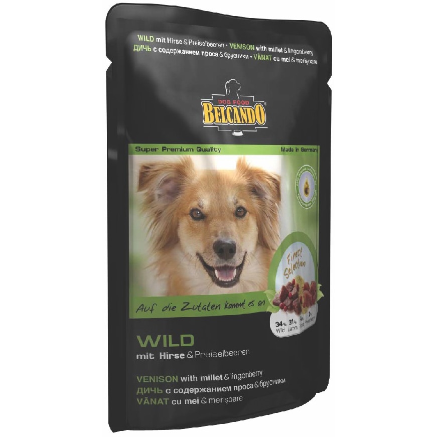 Hrana pentru Caini Belcando Plic, Vanat Mei/Merisoare, 125g
