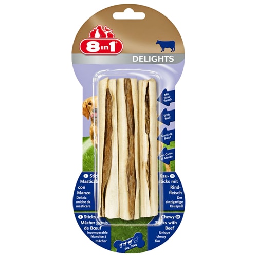 Recompensa caine 8in1 Batoane Delights, Vita, 3 buc