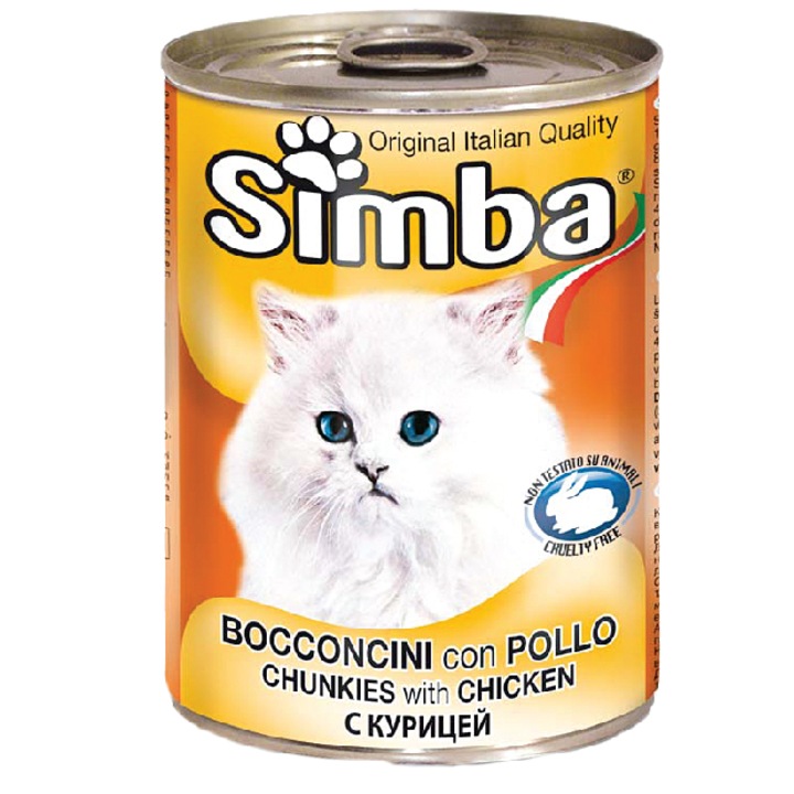 Hrana pentru Pisica Simba, Pui, 415g