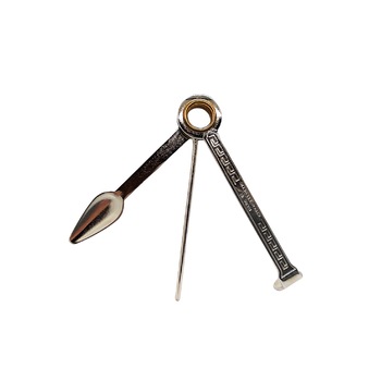 Futac pentru pipa Angelo 330030, metal, trei ustensile, crom Futac pentru pipa Angelo 330030, metal, trei ustensile, crom