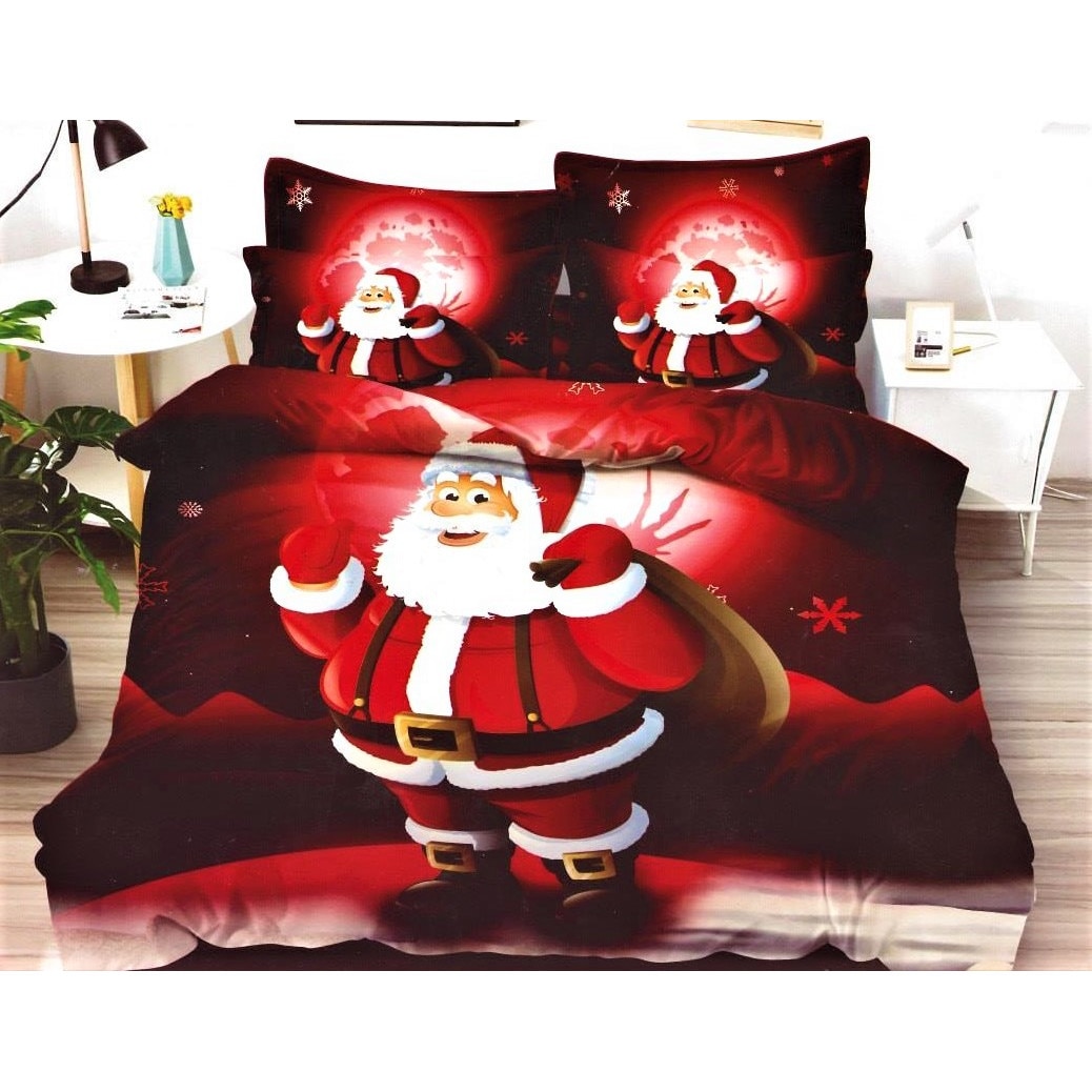 Set Lenjerie Craciun, Finet, 6 Piese, Pat 2 Persoane, The Santa, F20-04
