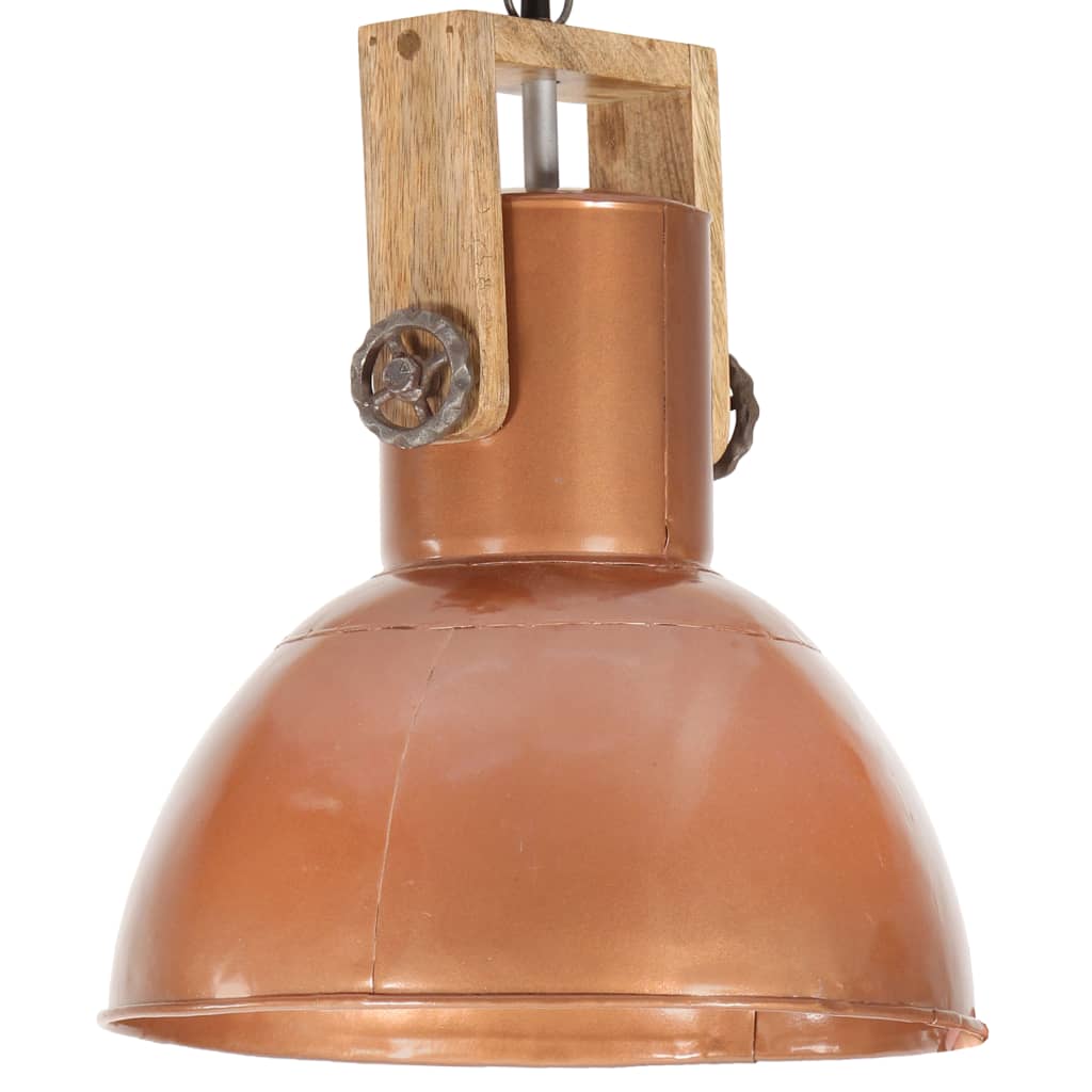 Lampa suspendata industriala, vidaXL, Metal, 42 x 46 cm, Aramiu