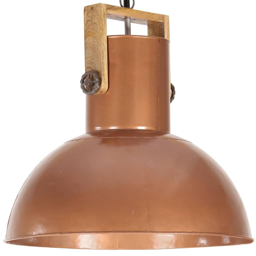 Lampa suspendata industriala, vidaXL, Metal, 52 x 52 cm, Aramiu