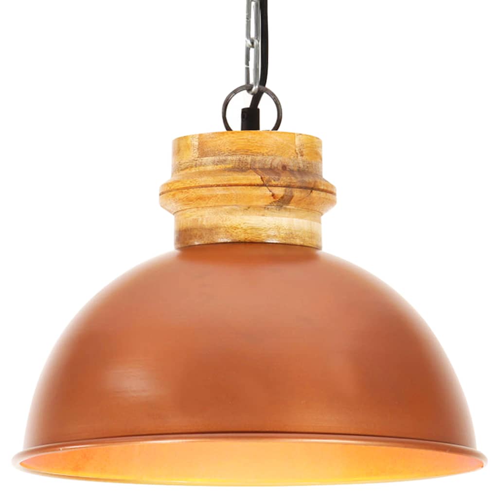 Lampa suspendata industriala, vidaXL, Metal, 32 x 28 cm, Aramiu