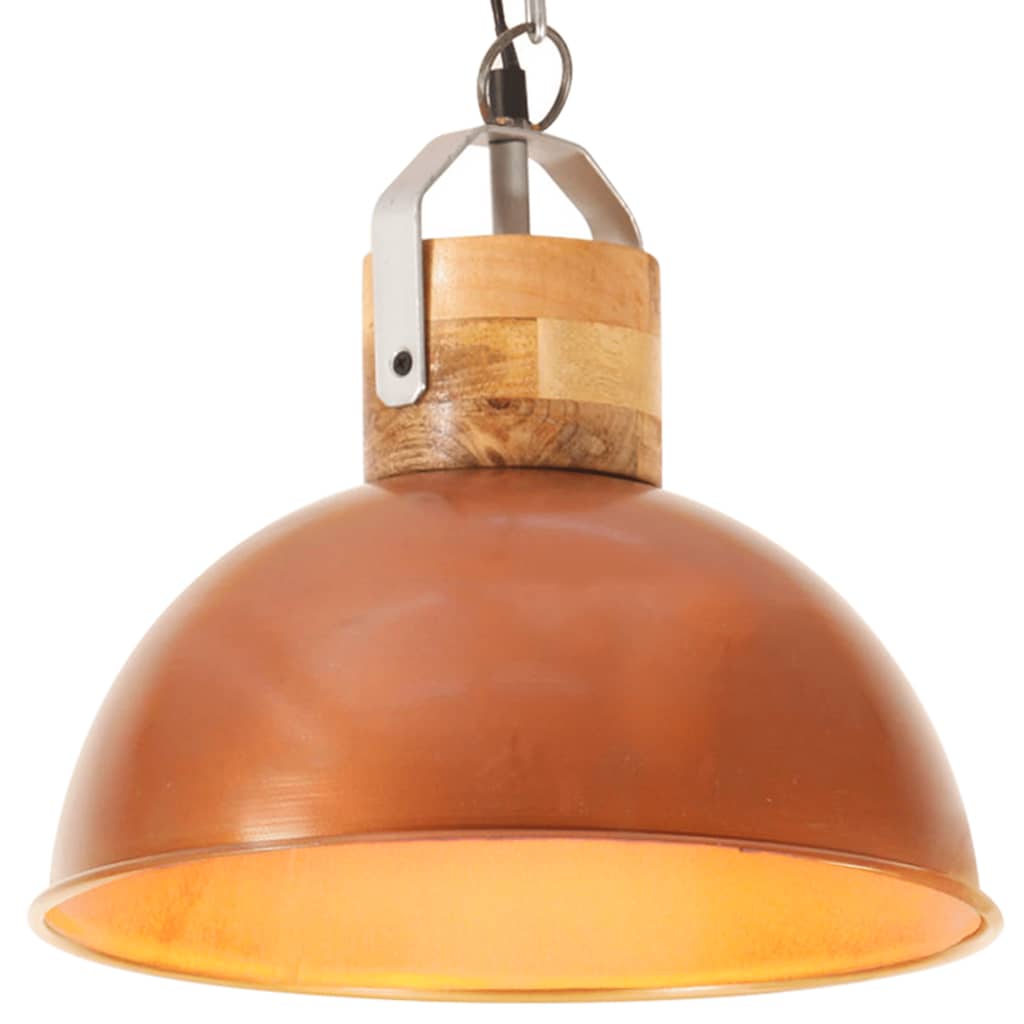 Lampa suspendata industriala, vidaXL, Metal, 32 x 32 cm, Aramiu