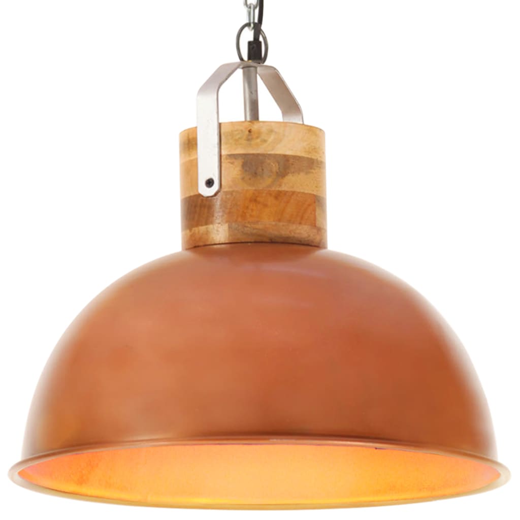 Lampa suspendata industriala, vidaXL, Metal, 42 x 40 cm, Aramiu