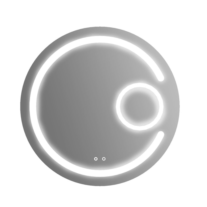 Florin Art LED fürdőszobai tükör KEREK 70 cm nagyítóval