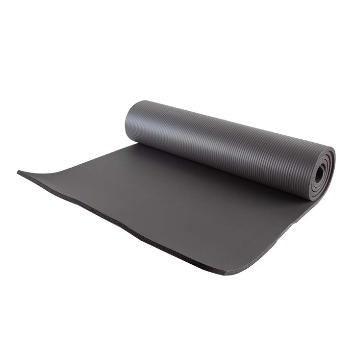 Covoras de exercitii, K-fit, 61 x 172,5 x 1 cm, Gri