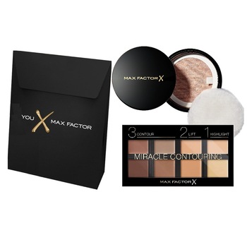 Set Max Factor, Paleta de conturare si Pudra pulbere Translucent Set Max Factor, Paleta de conturare si Pudra pulbere Translucent