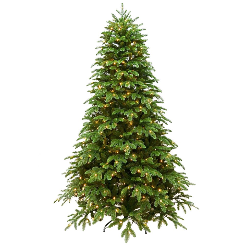 Brad Artificial De Craciun Zenino® - Inaltime 180cm, LED-uri Incorporate, Interior/ Exterior, Verde
