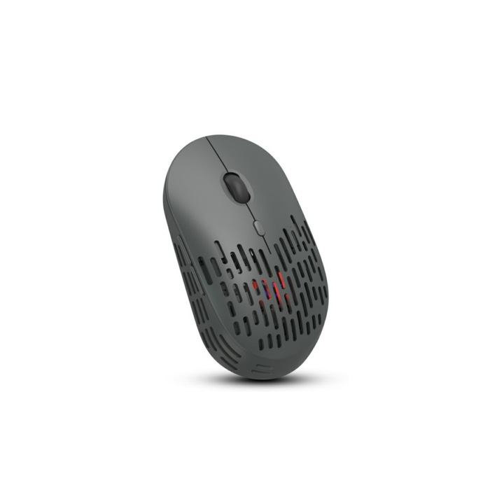 Mouse wireless 2.4 G, silentios, 4 butoane, Gri