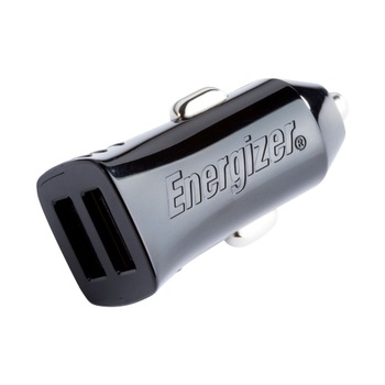Adaptor masina Energizer 12W, 2USB 2.4A, Negru