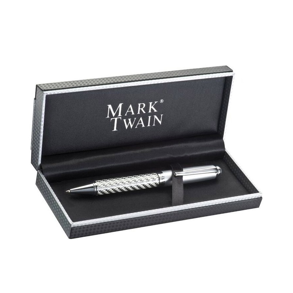 Pix Mark Twain, design carbon argintiu, mina mare albastra in penar