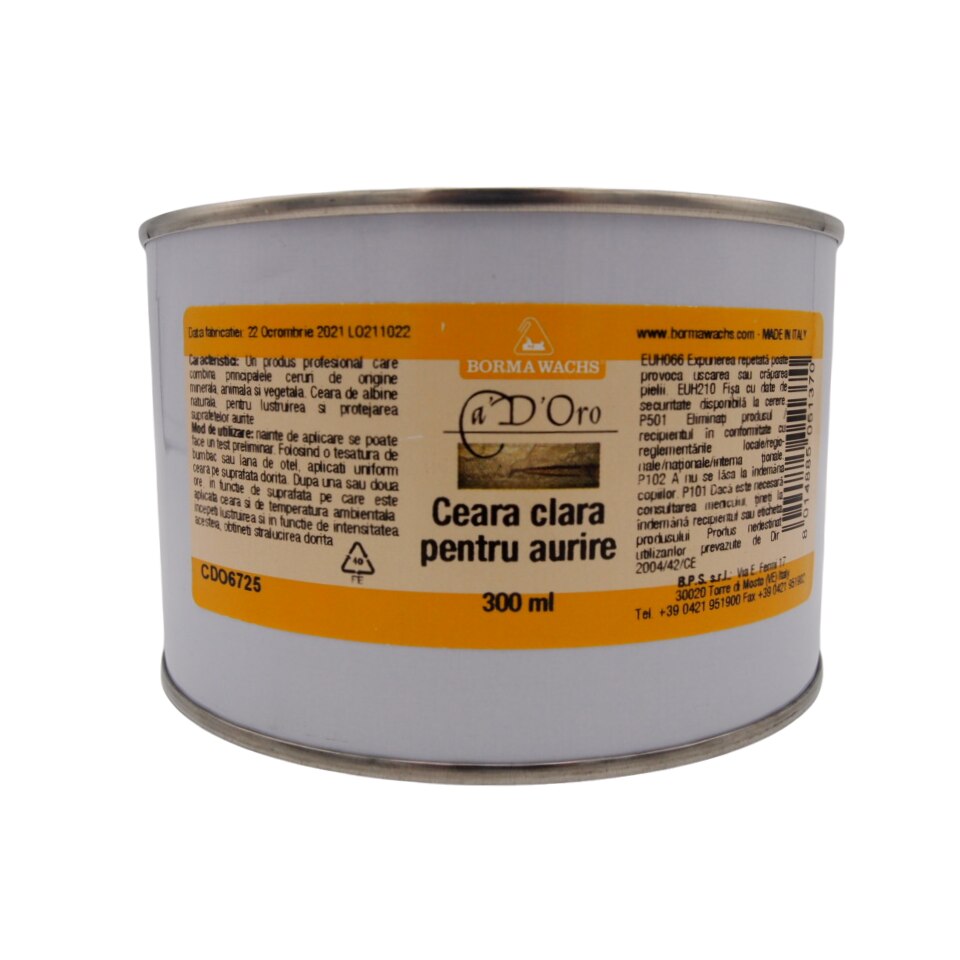 Ceara clara pentru aurire, Borma Wachs, transparenta, 300 ml