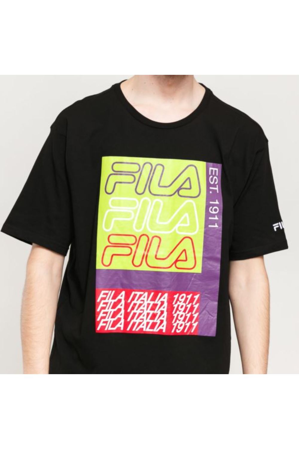 Tricou pentru barbati, Fila, Cardoc, Bumbac, Multicolor, S