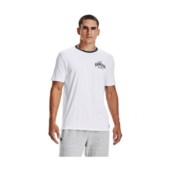 Tricou sport, Under Armour, Bumbac, Alb, L