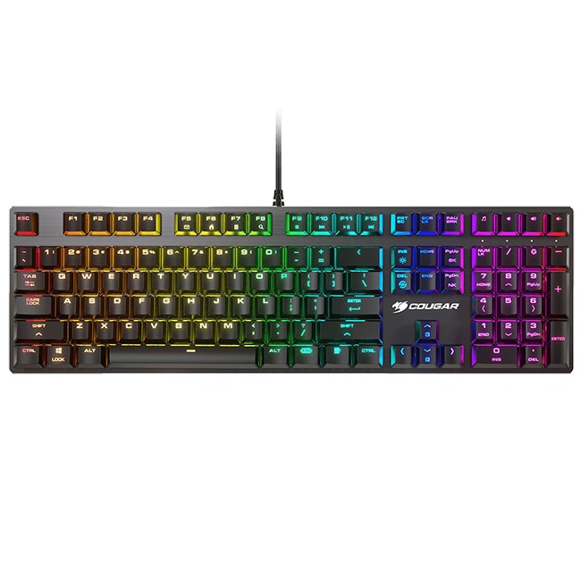 Tastatura gaming mecanica COUGAR Vantar RGB, comutatoare MX Red, 140 x 450 x 30 (mm), Negru, CG37VAMM1SB0002
