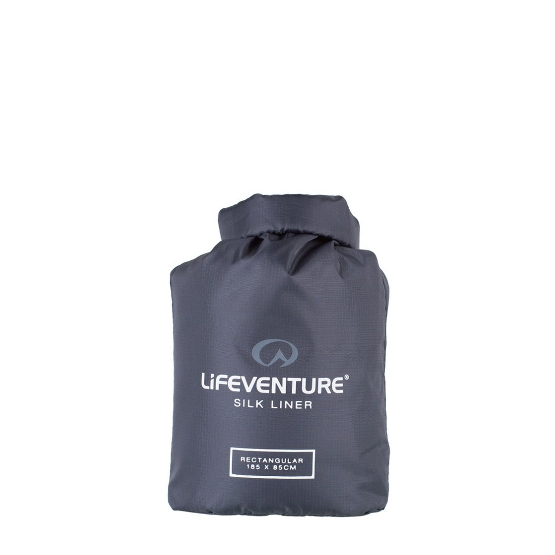 Captuseala pentru sac de dormit Lifeventure, Matase, Dreptunghiular, Bleumarin