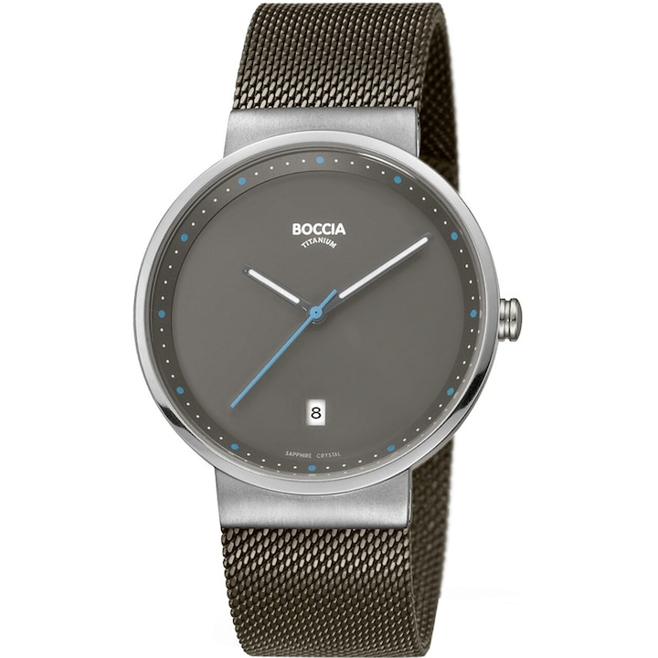 Мъжки часовник Boccia 3615-01, Кварцов, 38мм, 5ATM