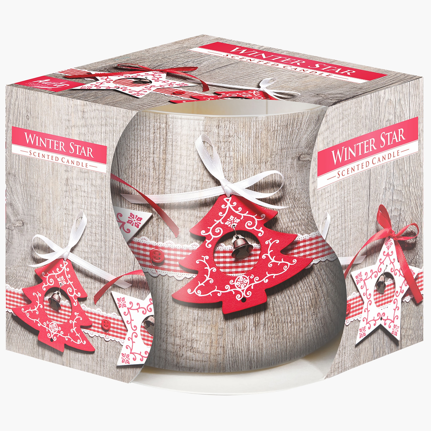 Lumanare parfumata in pahar imprimat - Stelute